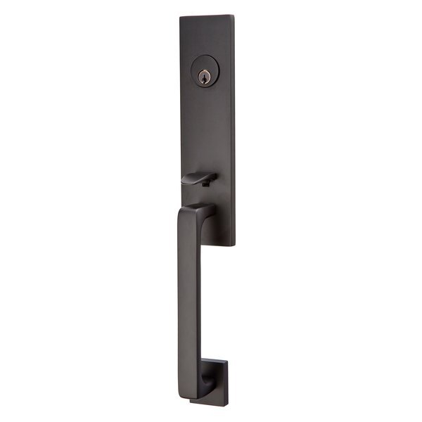 Flat Black Handleset 4818HECUS19RH, Emtek, Mfr#: 4818HECUS19RH